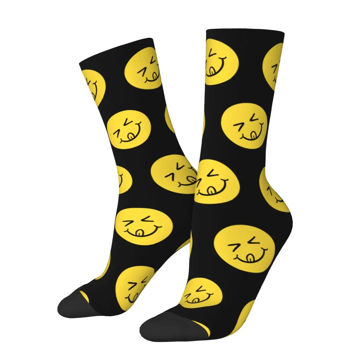 

Cool Unisex Cartoon Smile Face Socks Merch Soccer Socks Comfortable Birthday Present