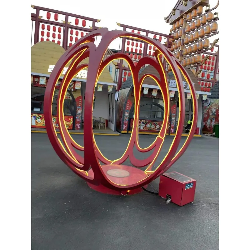 Water mist door petal spray interactive device, rotary atomizing door equipment