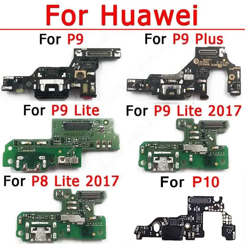 USB Charging Dock Board For Huawei P8 Lite 2017 P9 P10 Plus Charger Port Flex Cable Socket PCB Connector Repair Replacement