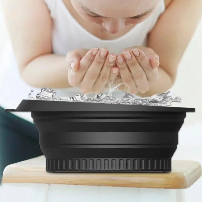 وعاء حمام الثلج للوجه من السيليكون قابل للطي وعاء حمام الثلج قابل للطي لحوض غسيل الوجه أداة العناية بالبشرة للسفر المنزلي في الهواء الطلق #2