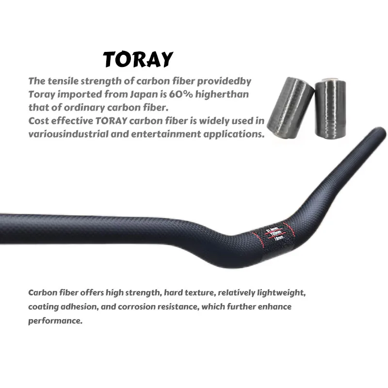 Neueste 3K Vollcarbon-Fahrradlenker 90mm Rise 25mm Backsweep MTB 31.8x660-760mm Renn- und Kletterfahrrad Matt – Detail 3