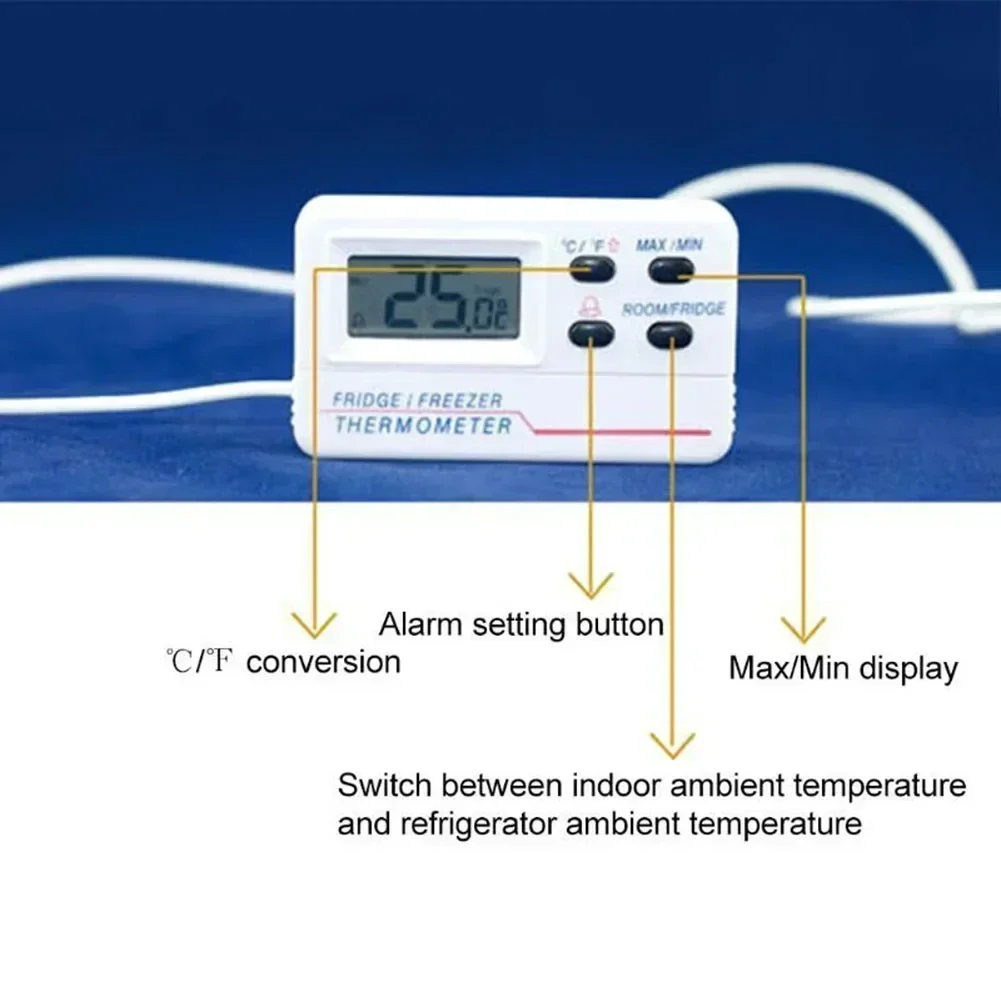 Magnetic Alarm For Fridge Freezer Alarm -50℃～70℃ (-58℉~158℉) Digital For Refrigerators Freezers Indoor Outdoor Temperature