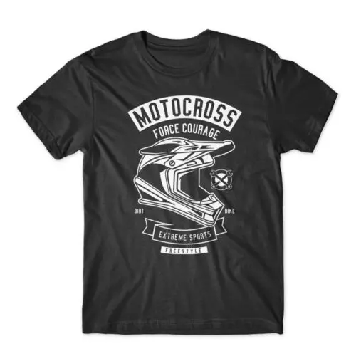 Motocross Force course t-shirt 100% cotone Premium Tee nuovo