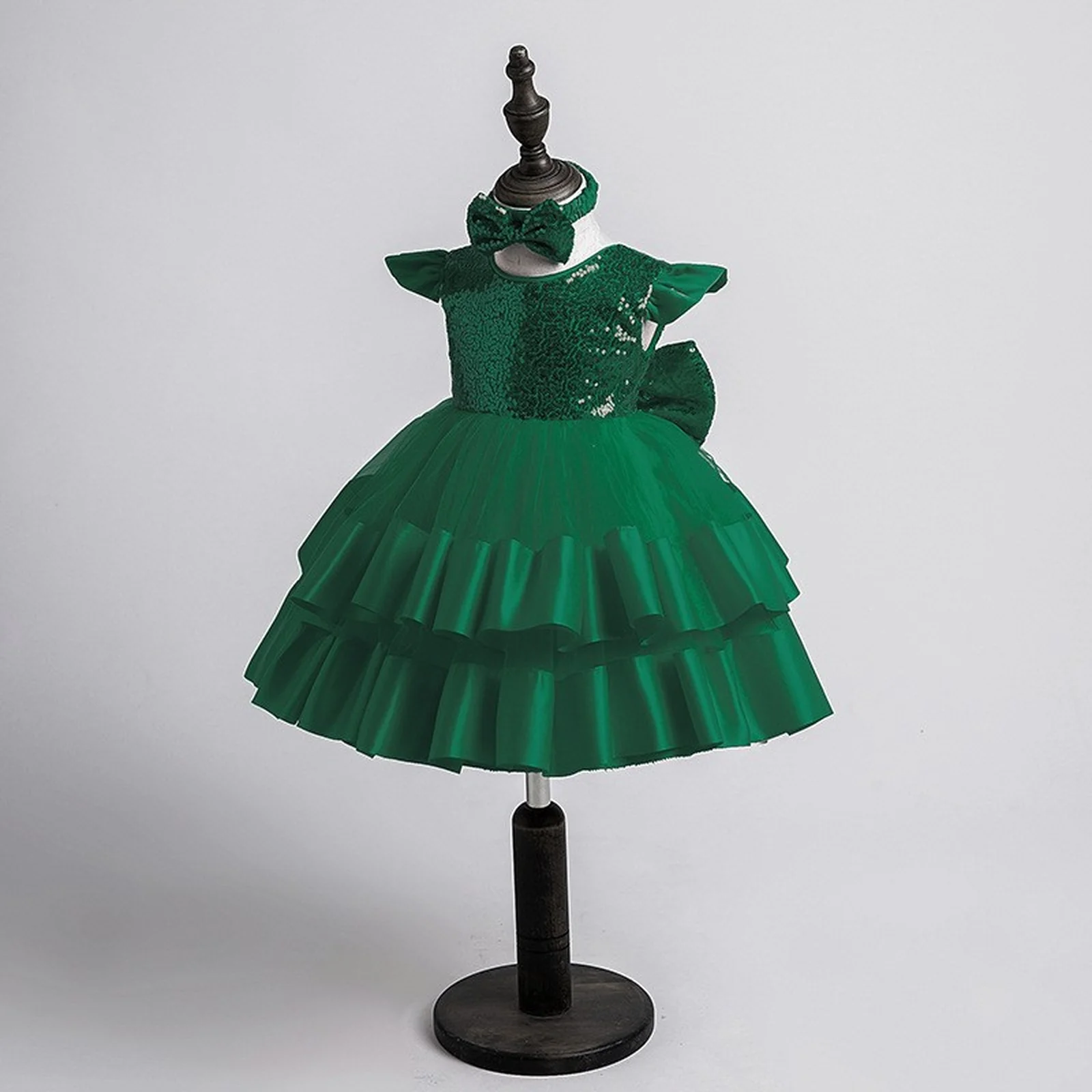 

New Children's Princess Dress Puffy Skirt One Year Old Kids' Clothing Ceremony Dress Performance Clothing