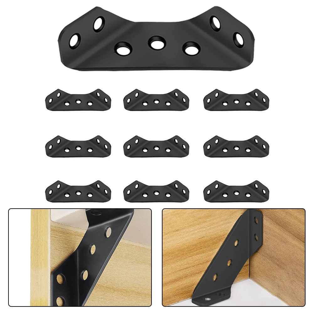 دعامات توصيل زاوية إطار الأثاث ذات شكل مثلث توفر دعمًا مستقرًا لخزائن الكتب والمطابخ والخزائن