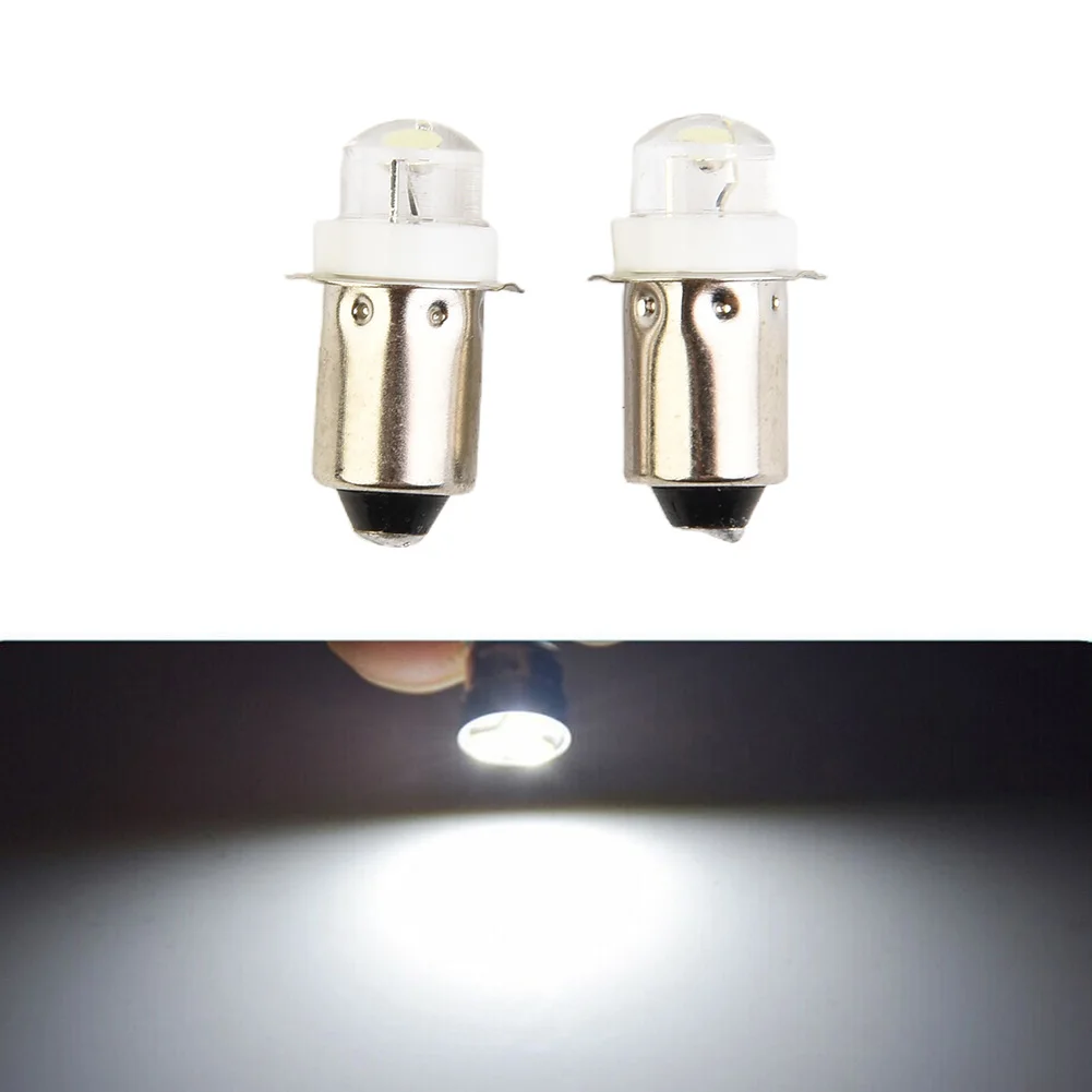 2 Pcs P13.5S PR2 Base 3V Upgrade LED Flashlight Torch Bulb 6000K Flashlight Bulb Base Household Accessories