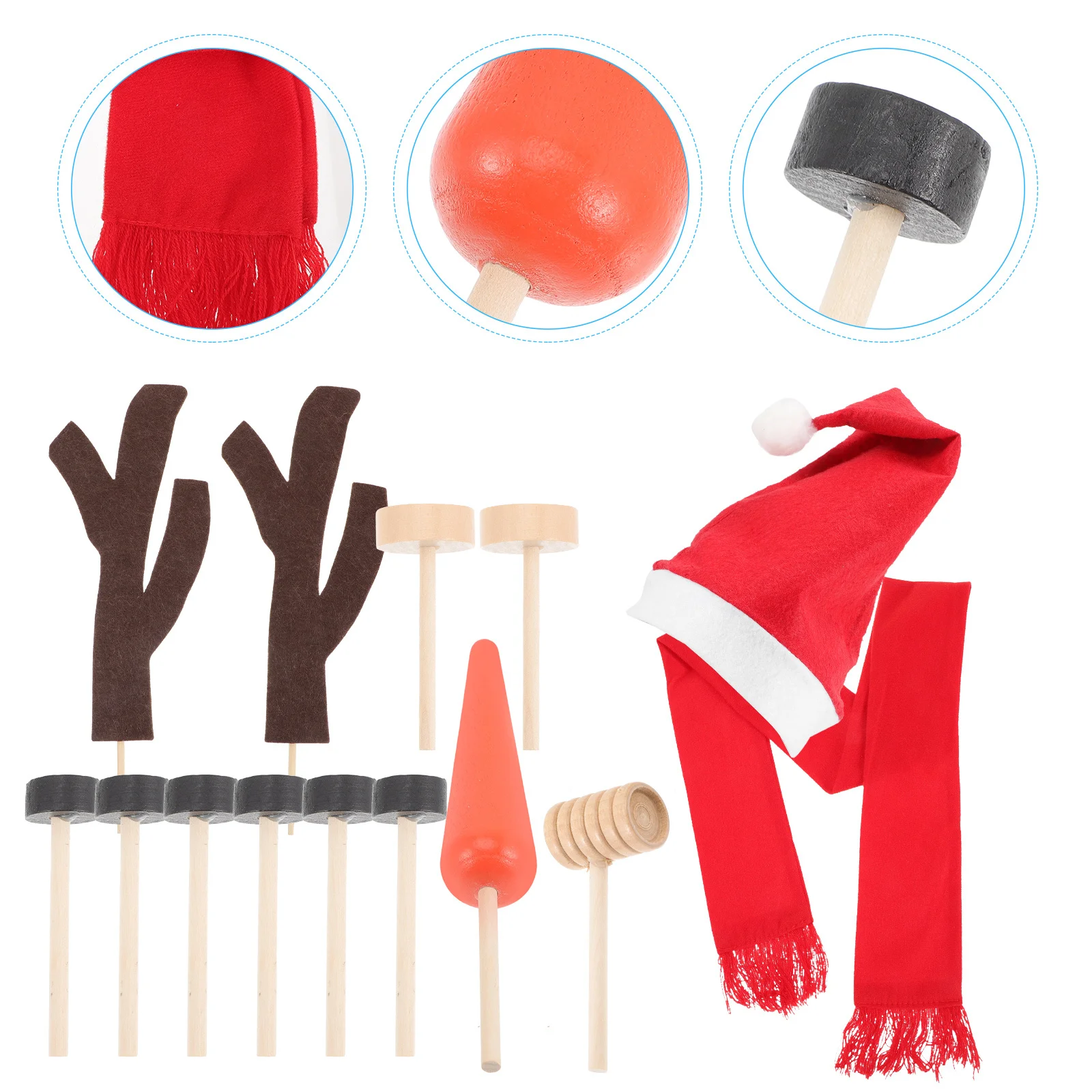 

15Pcs Snowman DIY Christmas Dressing Props Kit Festive Outdoor Snowman Decoration Accessories Festive Prop