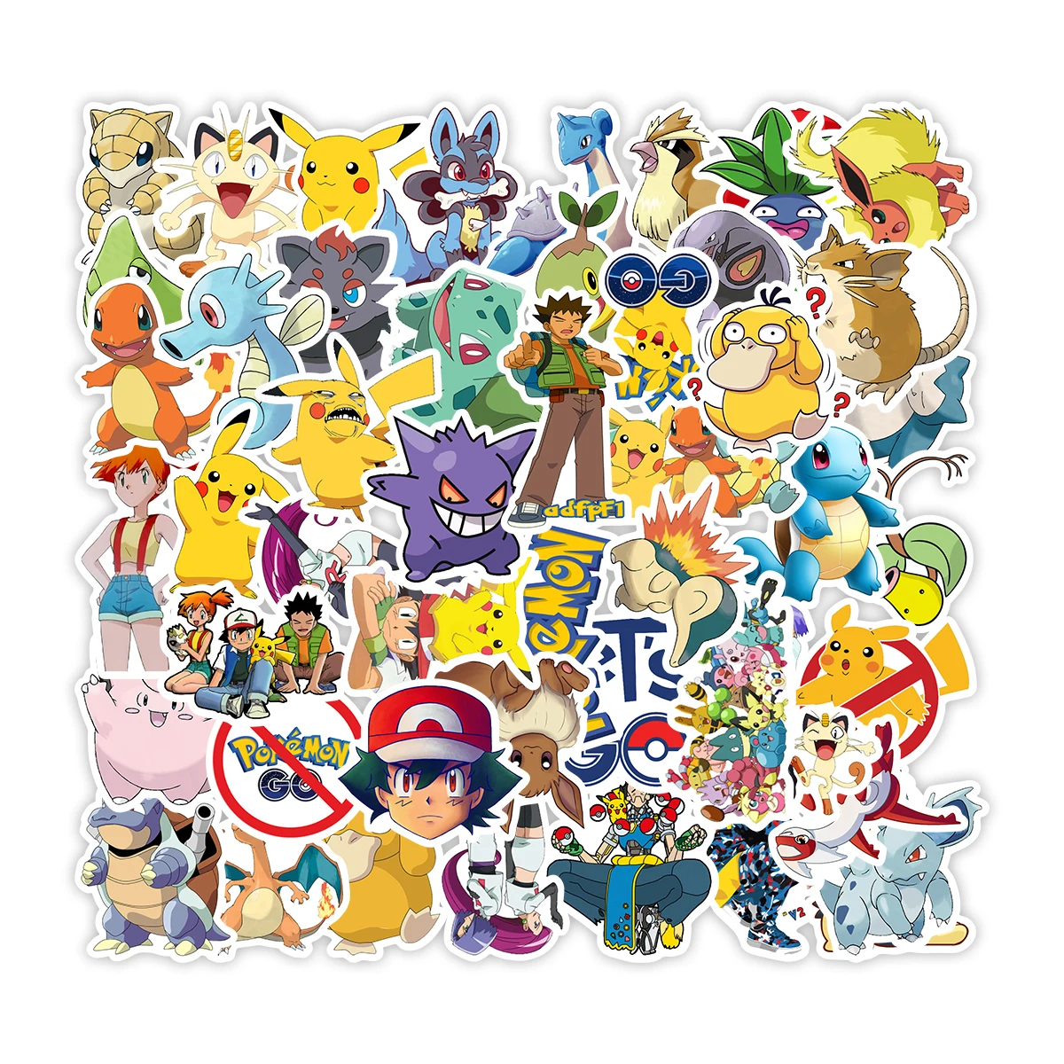 

50PCS Bandai stickers Pokemon cute cartoon graffiti DIY waterproof mobile phone suitcase notebook decorative stickers