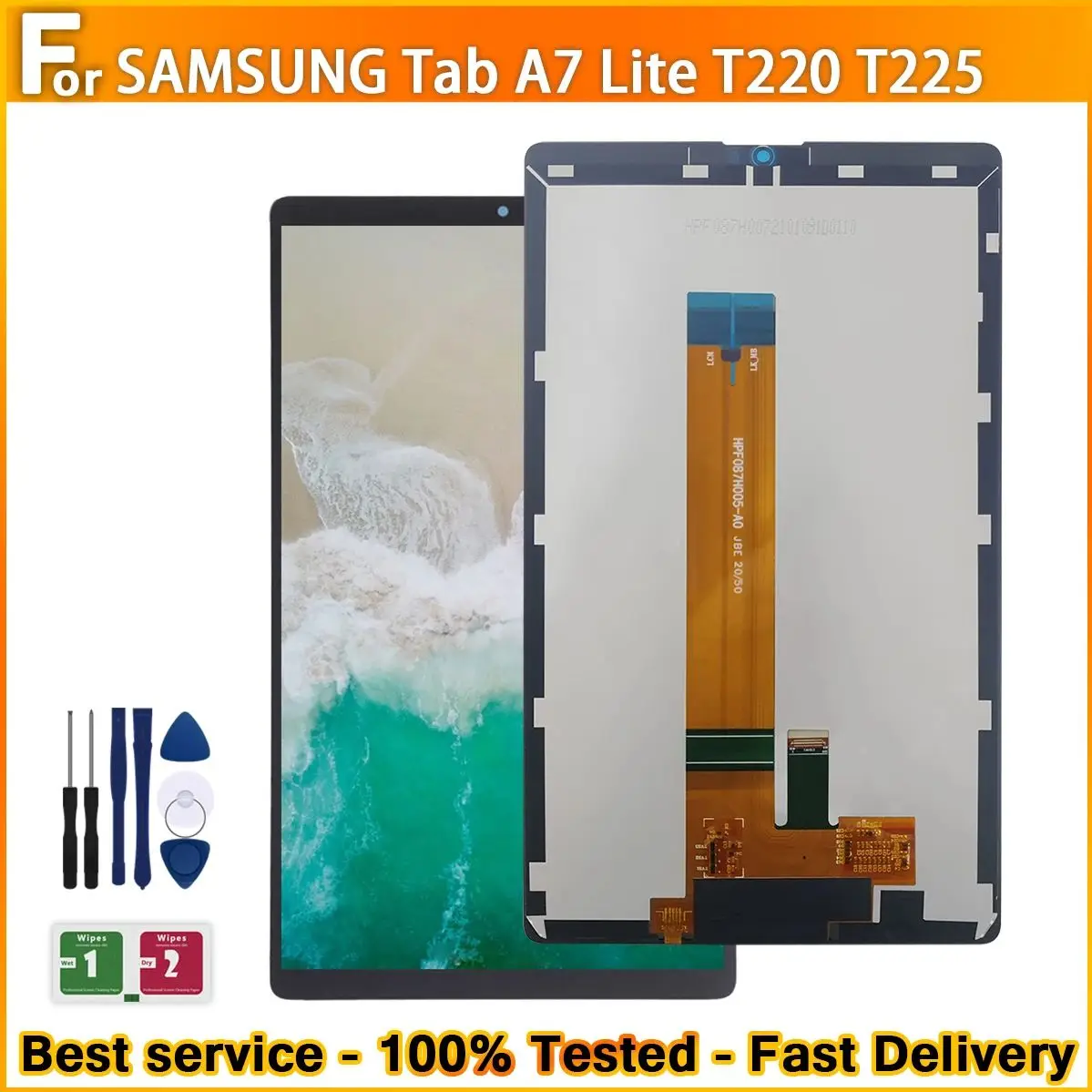100% Test LCD do Samsung Galaxy Tab A7 Lite 2021 SM-T220 (WIFI) SM-T225 (3G) Wyświetlacz LCD z ekranem dotykowym Zamiennik