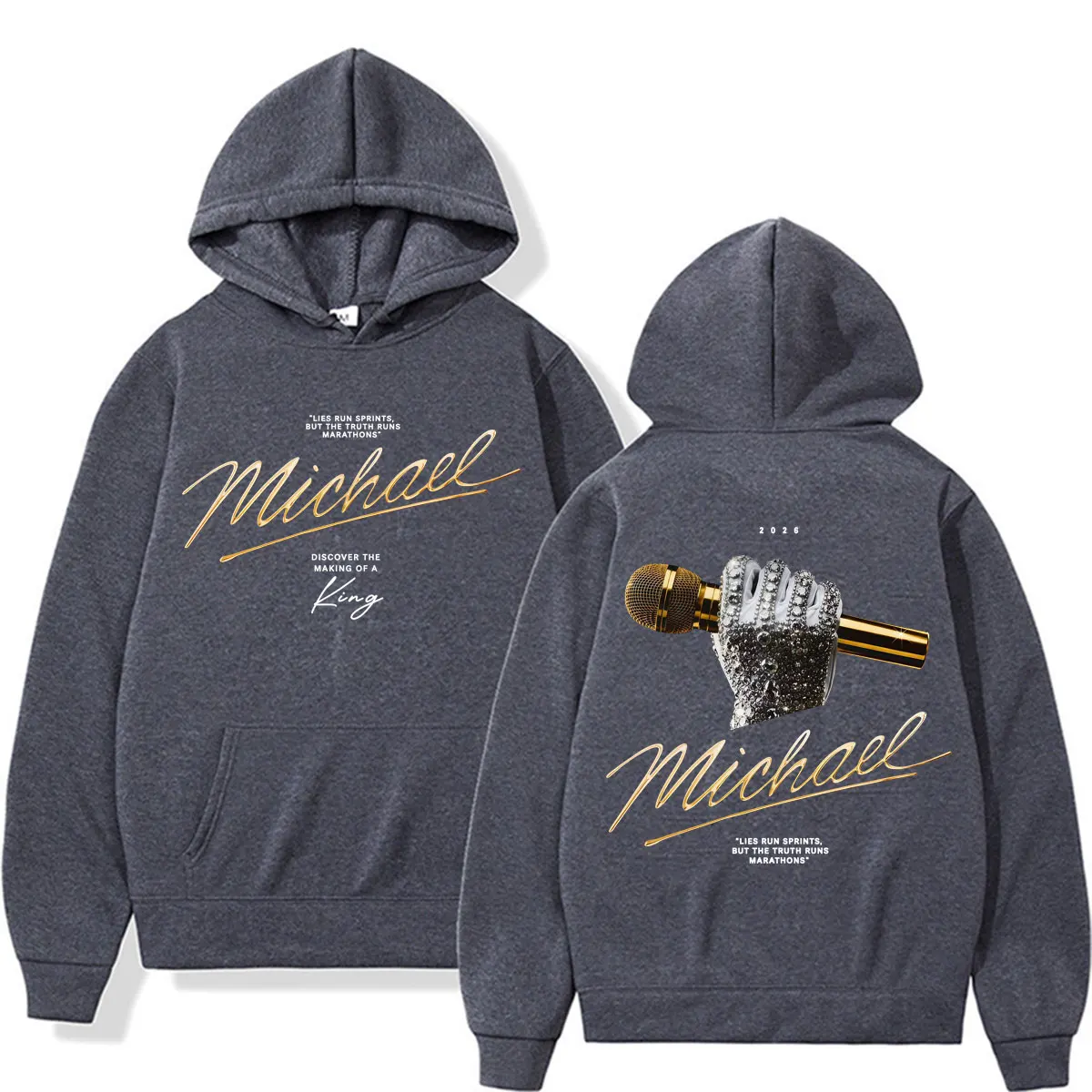 Michael Jackson Signature Mikrofon-Hand-Muster Kapuzenpullover für Herbst-Winter Streetwear Pullover Shirt – Detail 4
