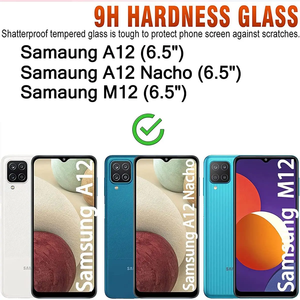 طبقة من الزجاج المقسى لسامسونج جالاكسي ، واقي الشاشة ، A12 ، M12 ، A12 ، ناتشو ، F12 ، 2 ، 4
