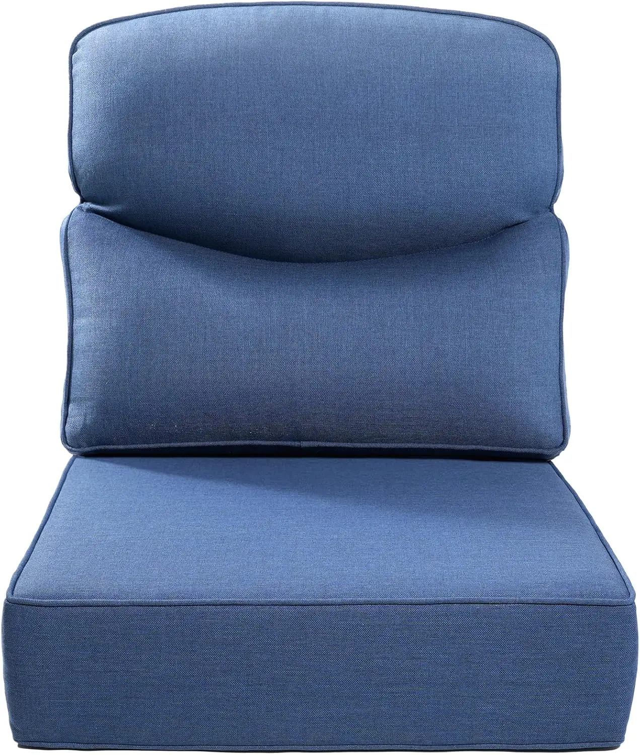 Outdoor Patio Furniture - 24x24x6 Inch Navy Blue Deep Seat Water-Repellent Cushions, Luxury Set for Various Chairs