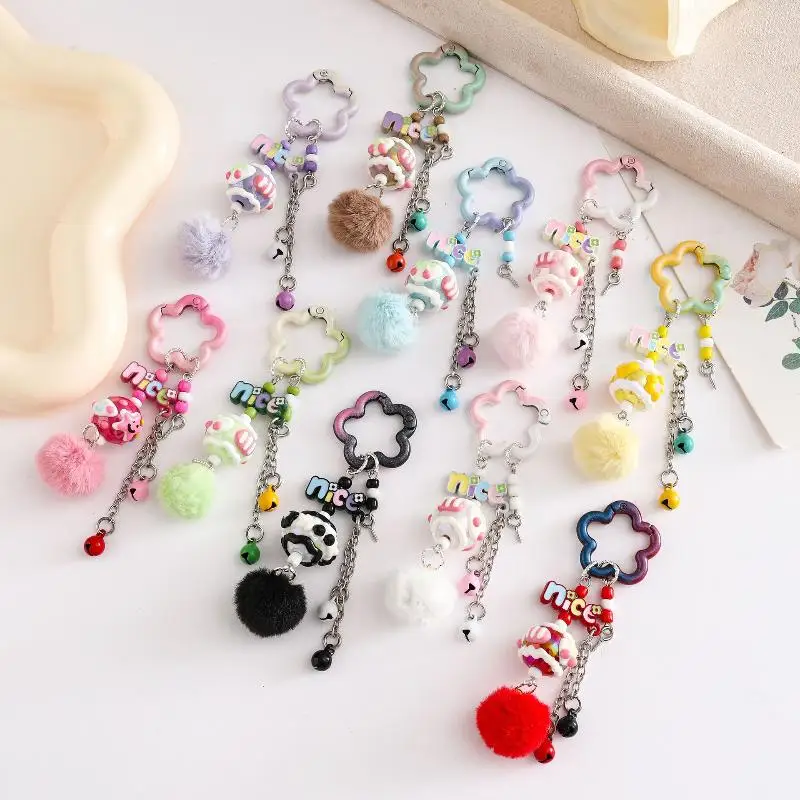 Sanrio Plüschball HelloKitty Schlüsselanhänger für Taschen DIY Schmuck Handykette Tasche Charm Handtasche Dekoration