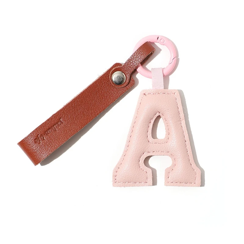 HOT Creative PU 26 Letter Key Chain Alphabet Letter Car Key Accessories Business Key Holder Women Bag Pendant Keyring Decoration