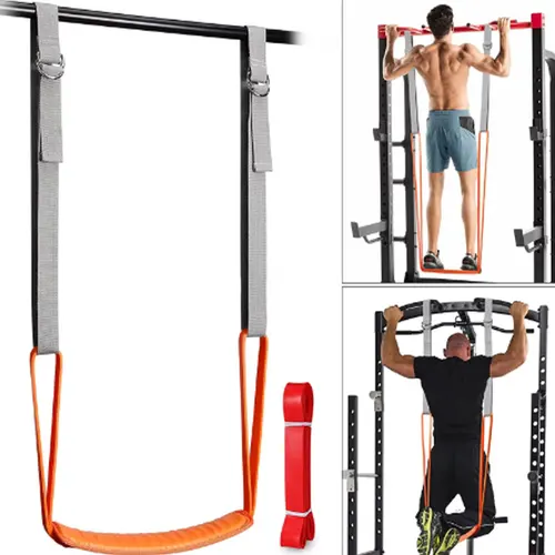 Imagen 1 del producto Banda de alimentación para dominadas con barra horizontal, banda de asistencia de entrenamiento ajustable, banda elástica, fitness en casa para hombres y mujeres, 1 ud.