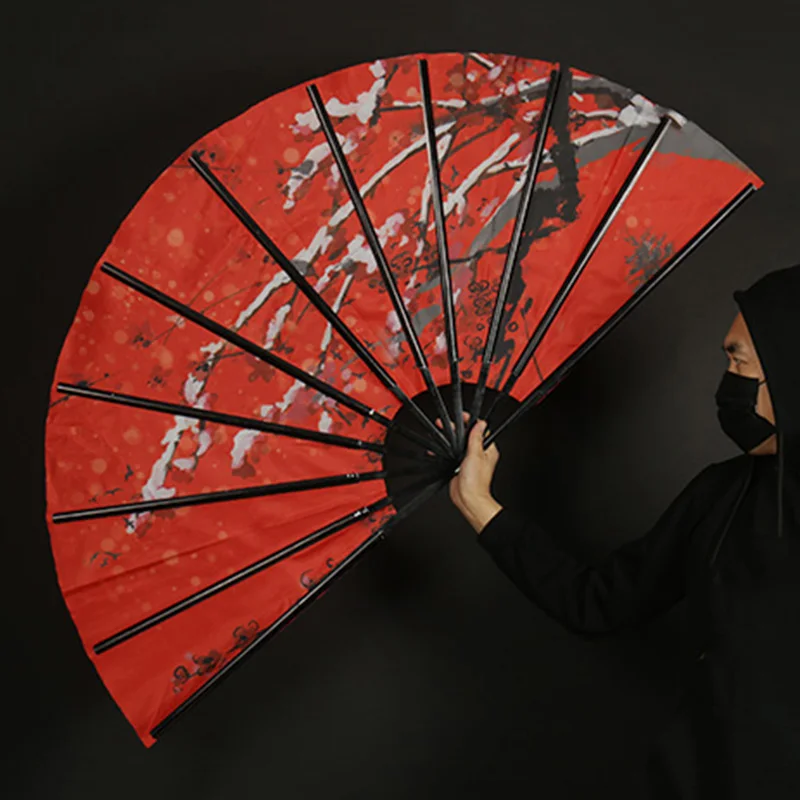 Jumbo Plum Blossom Fan (Foldable) Magic Tricks Large Fan Magician Stage Manipulation Routine Illusions Gimmicks Mentalism Props