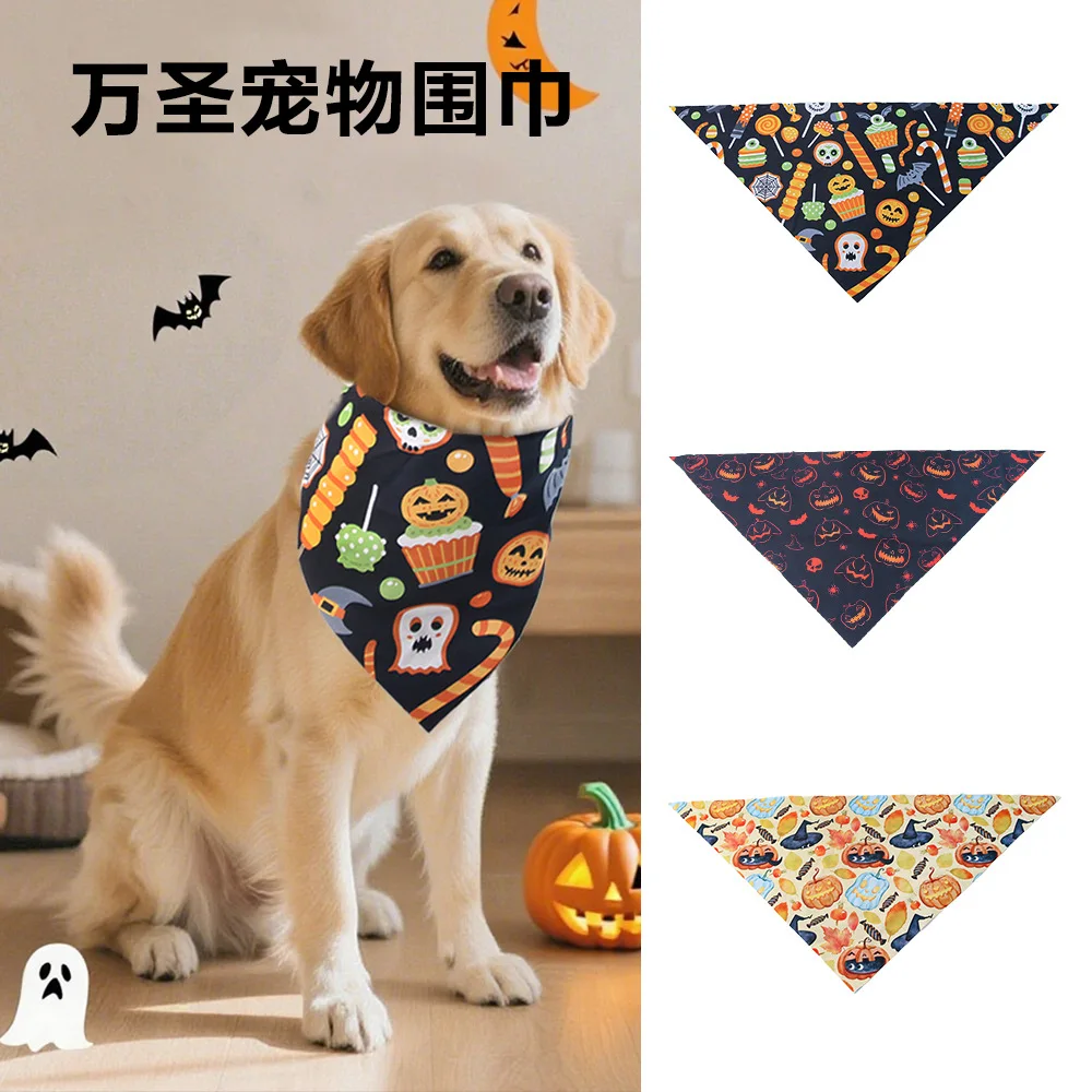 Полотенце-со-слюной-в-стиле-Хэллоуина-полотенце-со-слюной-для-собак-и-кошек-треугольное-полотенце-с-принтом-для-домашних-животных