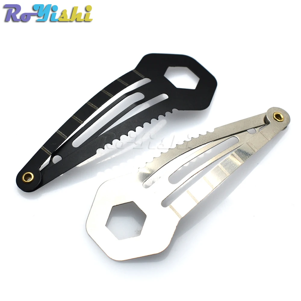 

Stainless Steel Multifunction Hairpin Hair Clip Ruler Cutter Travel Outdoor Camping Survival Utility EDC Pocket Tools