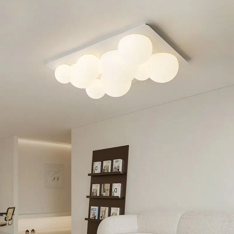 Full spectrum cream wind living room main ceiling light super bright rotational molding modern simple bedroom lighting combinat