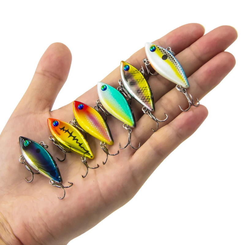 40mm 4.5g Lipless Vib Vibrating Sinking VIB Fishing Lure Rattlin Hard Artificial Vibration Bait Winter Ice Pike Fishing Tackle