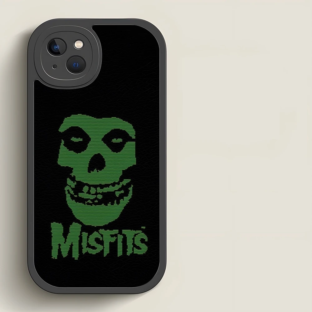 Misfits Glenn Danzig 휴대폰 케이스, 아이폰 15, 14, 13, 미끄럼 방지, 11, 12 프로 맥스, 미니 X, XR, XS, 8 플러스, 미니 2024, 양가죽 실리콘 S