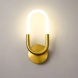 Nordic Retro Antique Bronze Bedside Wall Lamp Living Room Dining Room Wall Lamp Simple and Creative Corridor Bedroom Wall lamp