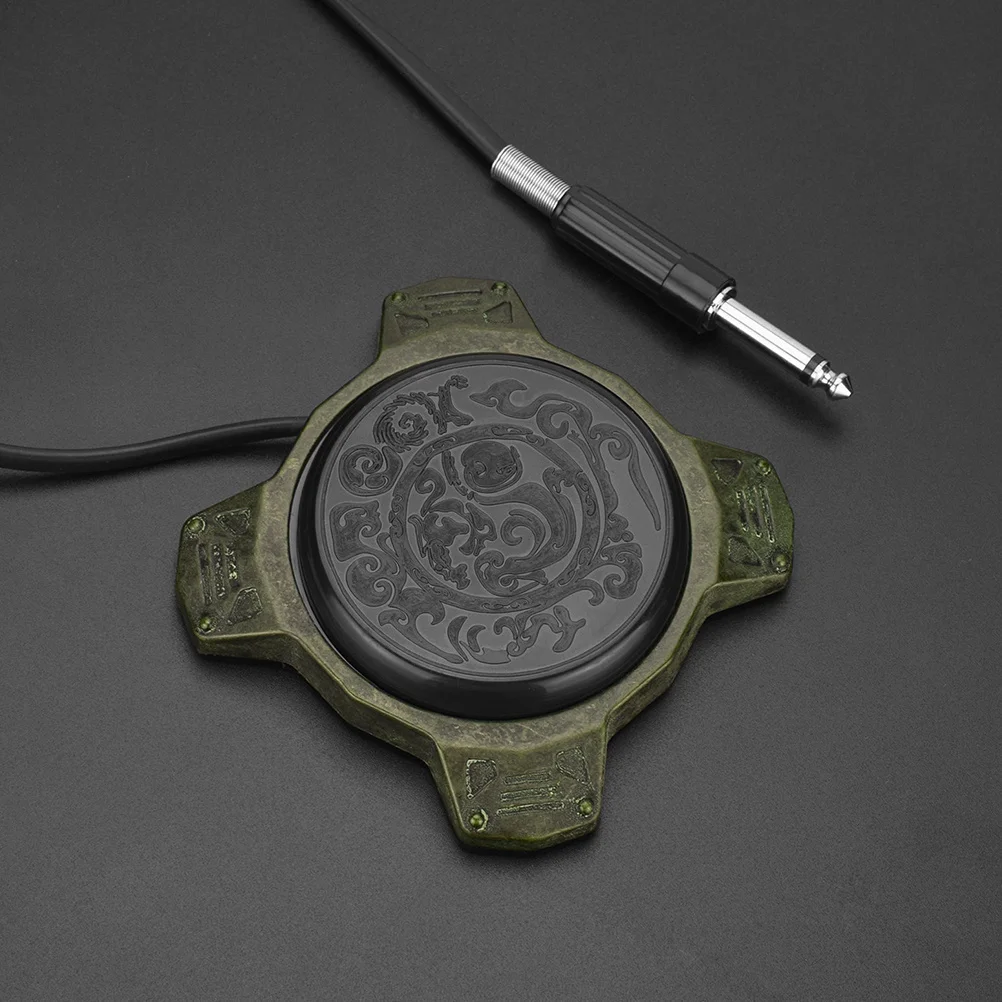 

1pc Tattoos Aluminium Alloy Foot Pedal For Machine Copper Wire Power Cord Pedal Plug For Tattooing Machine Tattoos Accessories