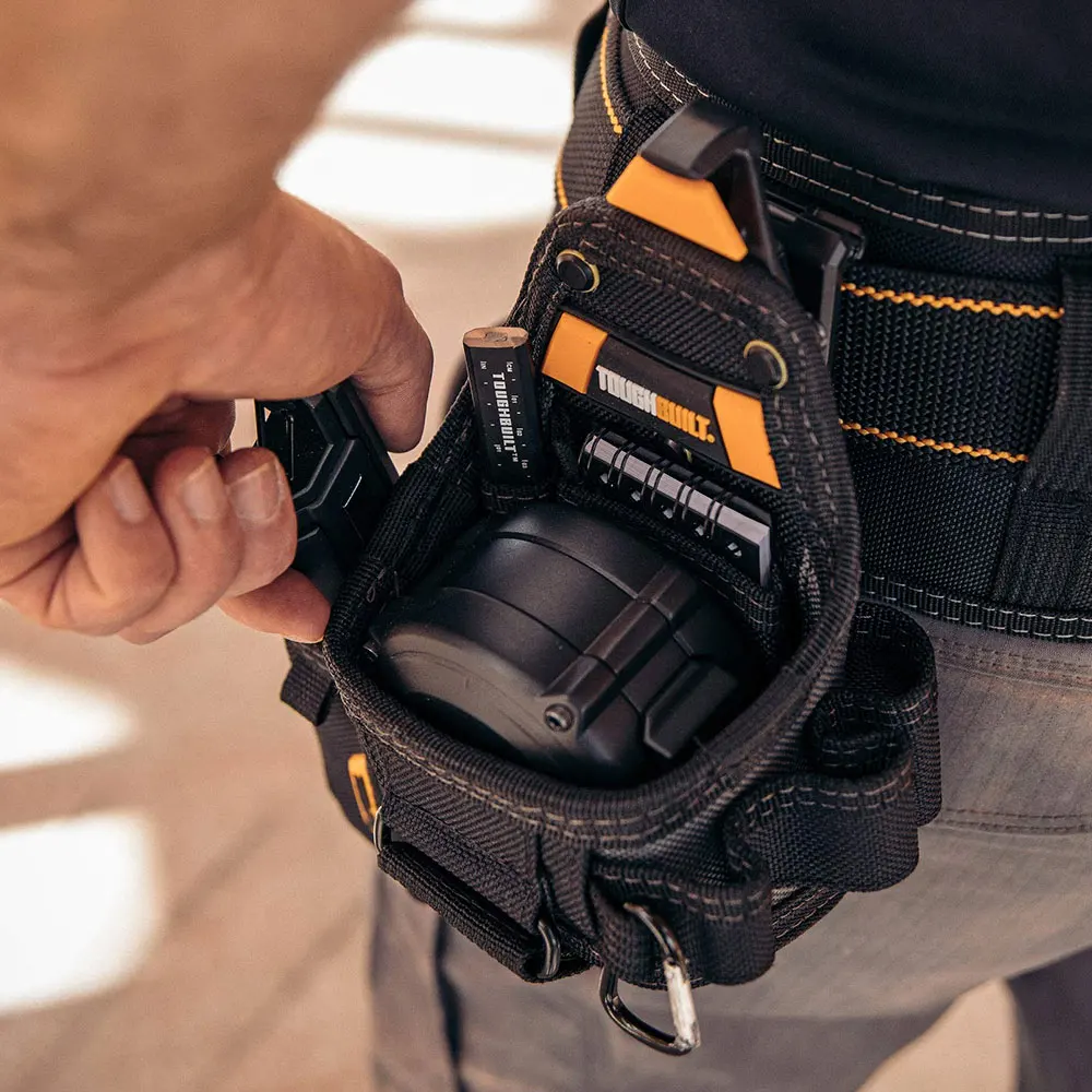 1 pezzo Toughbuilt ClipTech Hub: custodia professionale a 7 tasche con custodia per notebook, matite e coltelli. Costruzione durevole a 6 strati