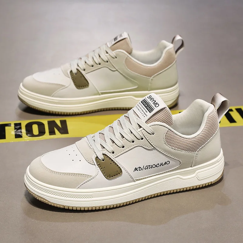 

Spring New Men's Breathable Canvas oes Korean Sle Versatile White Sneakers Casual oes Board oes Comfortable Leather S...