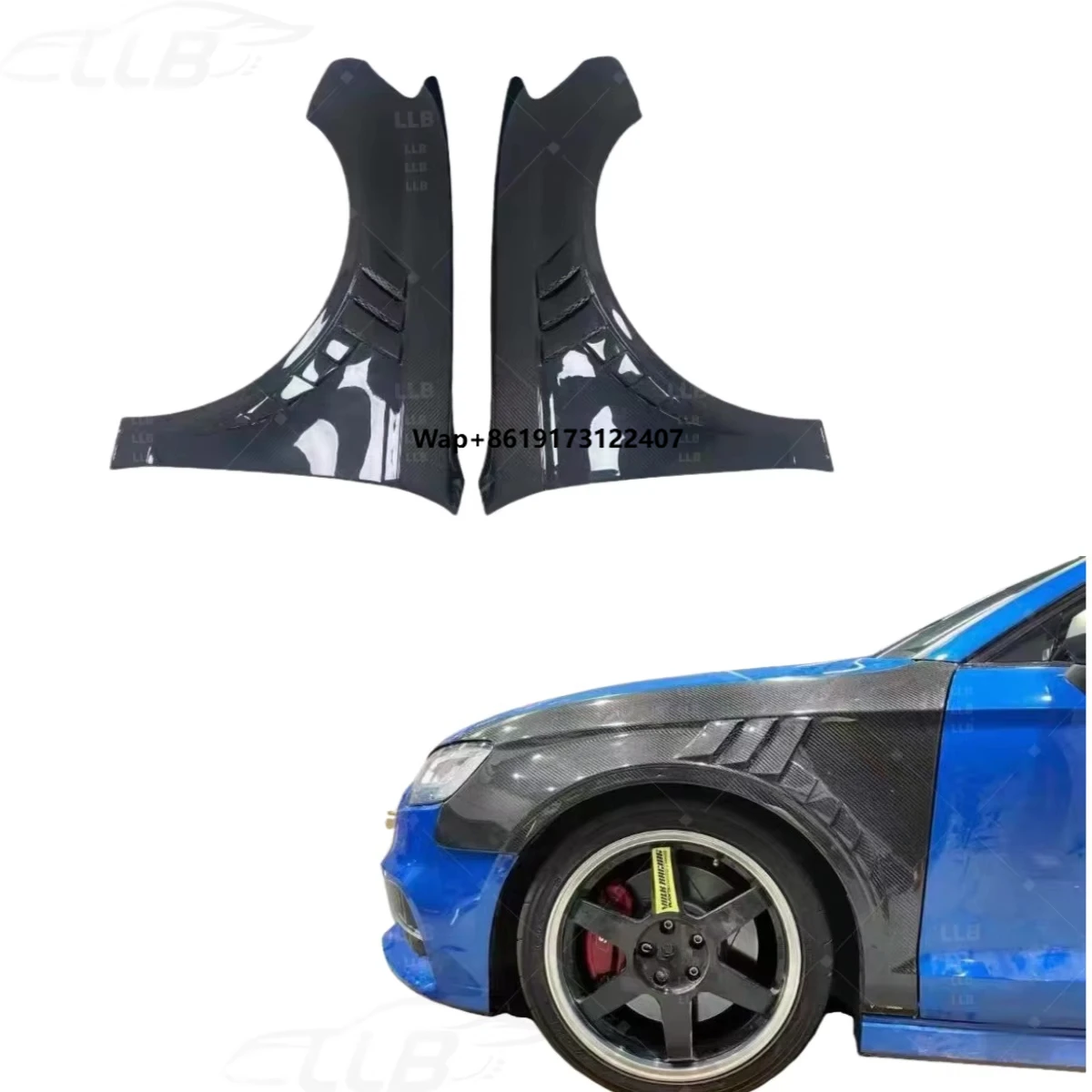

High-Quality Carbon Fiber Vented Fenders for A3 S3