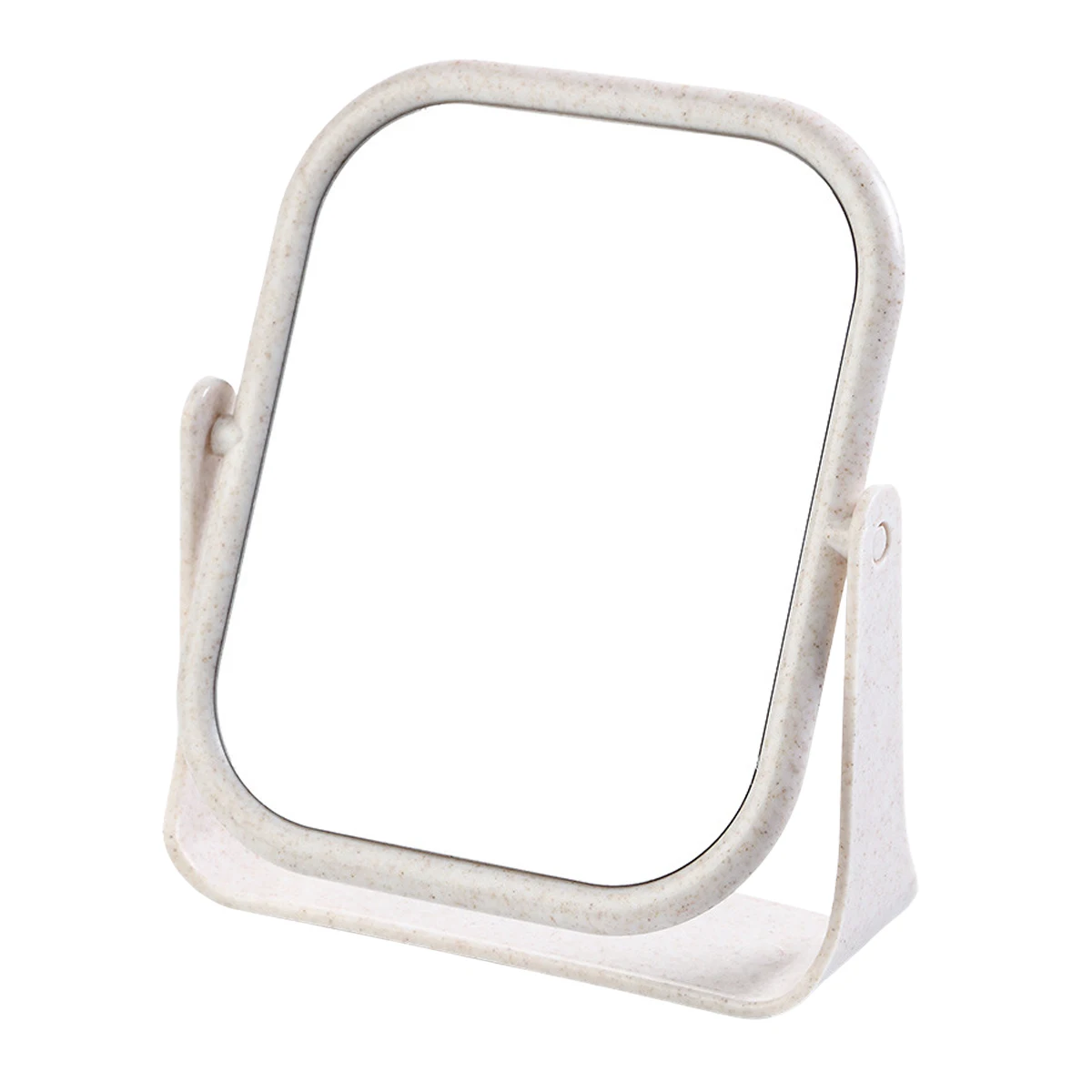 Desktop Foldable Makeup Mirror Simple Portable Princess Mirror Square Makeup Mirror Small Mirror with Stand for Women