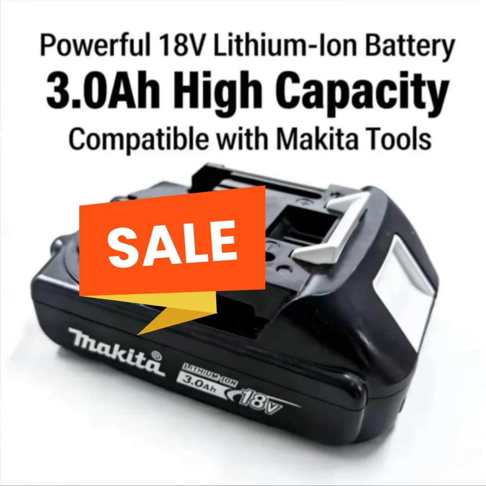 

Makita 18V 3Ah Li-Ion Rechargeable Battery for 18v Drill Cordless Tool Replacement Compatible with BL1830 BL1840 BL1850 BL1860B
