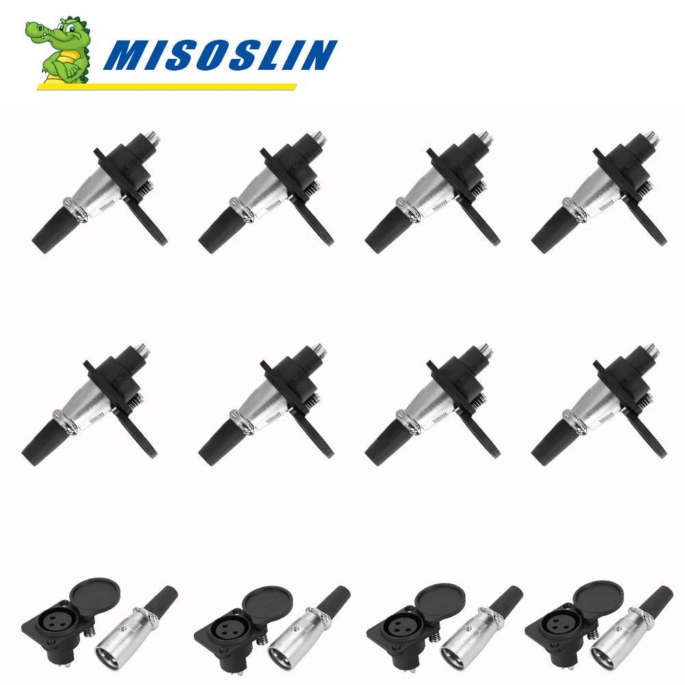 12 Pairs Battery Charger Port 3 Pin XLR 3Prong Plug Adapter Port Charging Cable for Electric Scooter Electric Wheelchair Parts