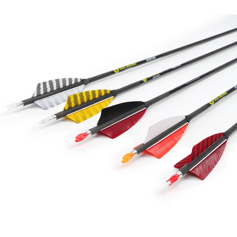 

12pcs ID 4.2mm 32'' Pure Carbon Arrow Spine 300 350 400 500 600 700 800 900 bow Archery Shooting Hunting Accessory