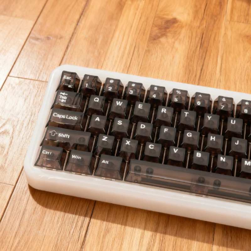 Transparante PC-toetsenbord Keycaps Cherry Profile Compatibel met 61/68/75/87/980 Layout-toetsenborden 129 Vervanging Keycaps voor doe-het-zelf