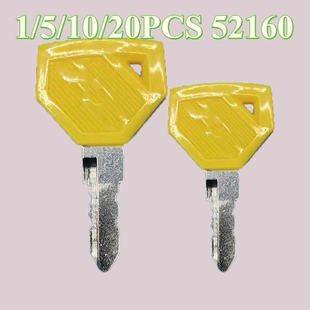 20/10/5/1Pcs 52160 Start Ignition Keys for YELLOW YM 17 18 20 30 35 55 65 80 Excavator Key