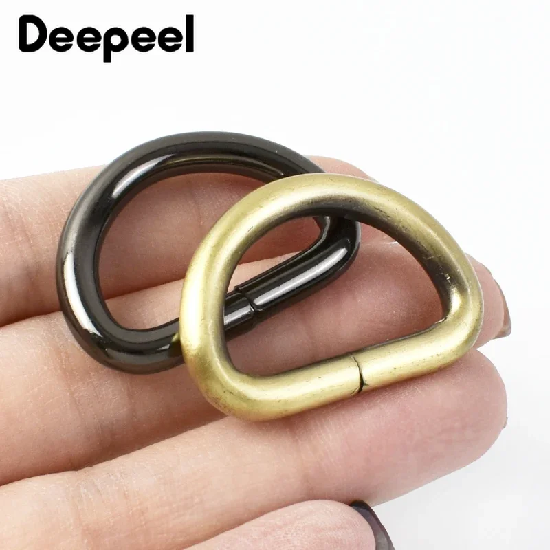 10Pcs 13-50mm Metal D Rings Bag Strap Buckle Belt Connect Clasp for Dog Collar Webbing Buckles DIY Luggage Hardware Accessories