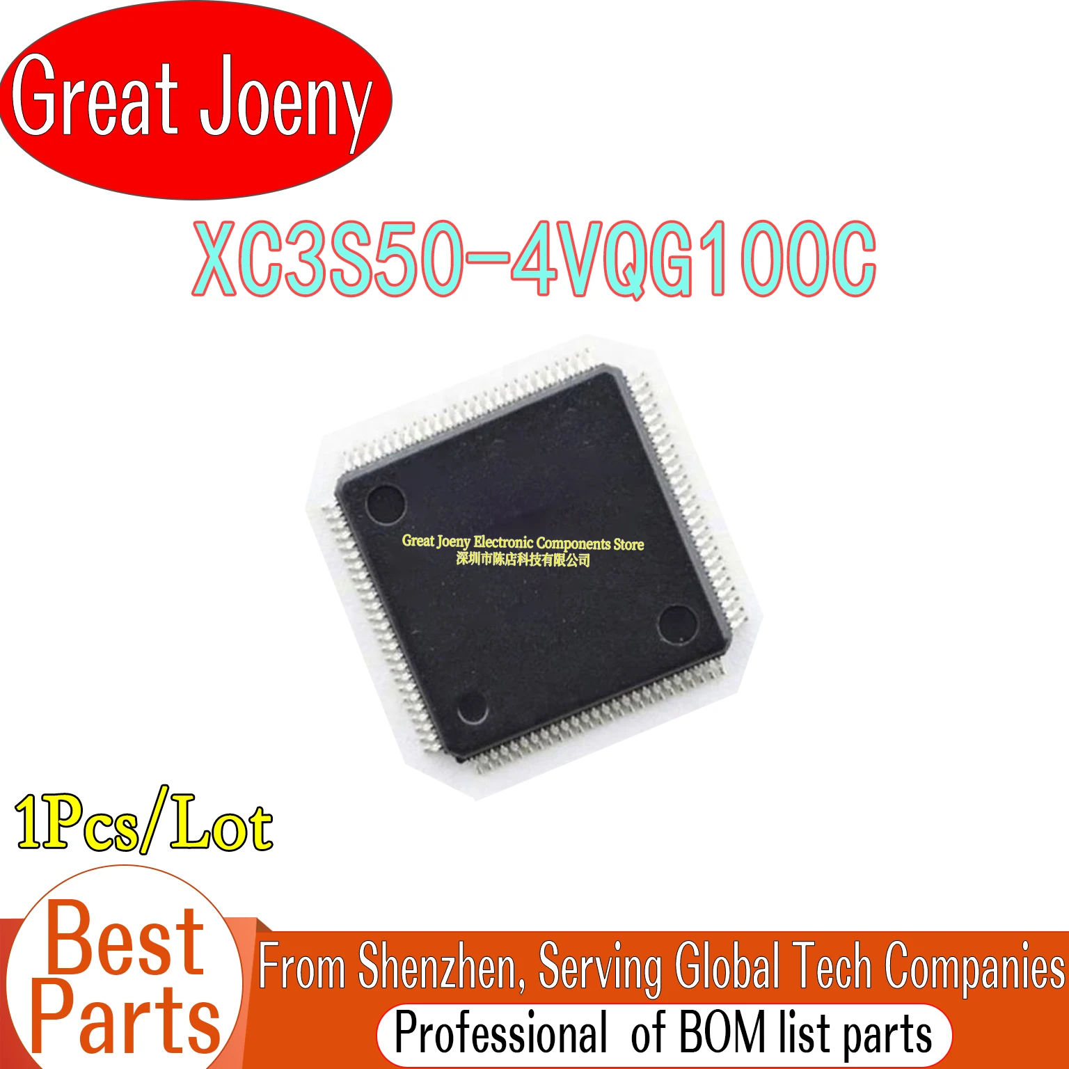 

100% New Original XC3S50 XC3S50-4VQG100C XC3S50-VQG100 IC Chipset VQFP-100