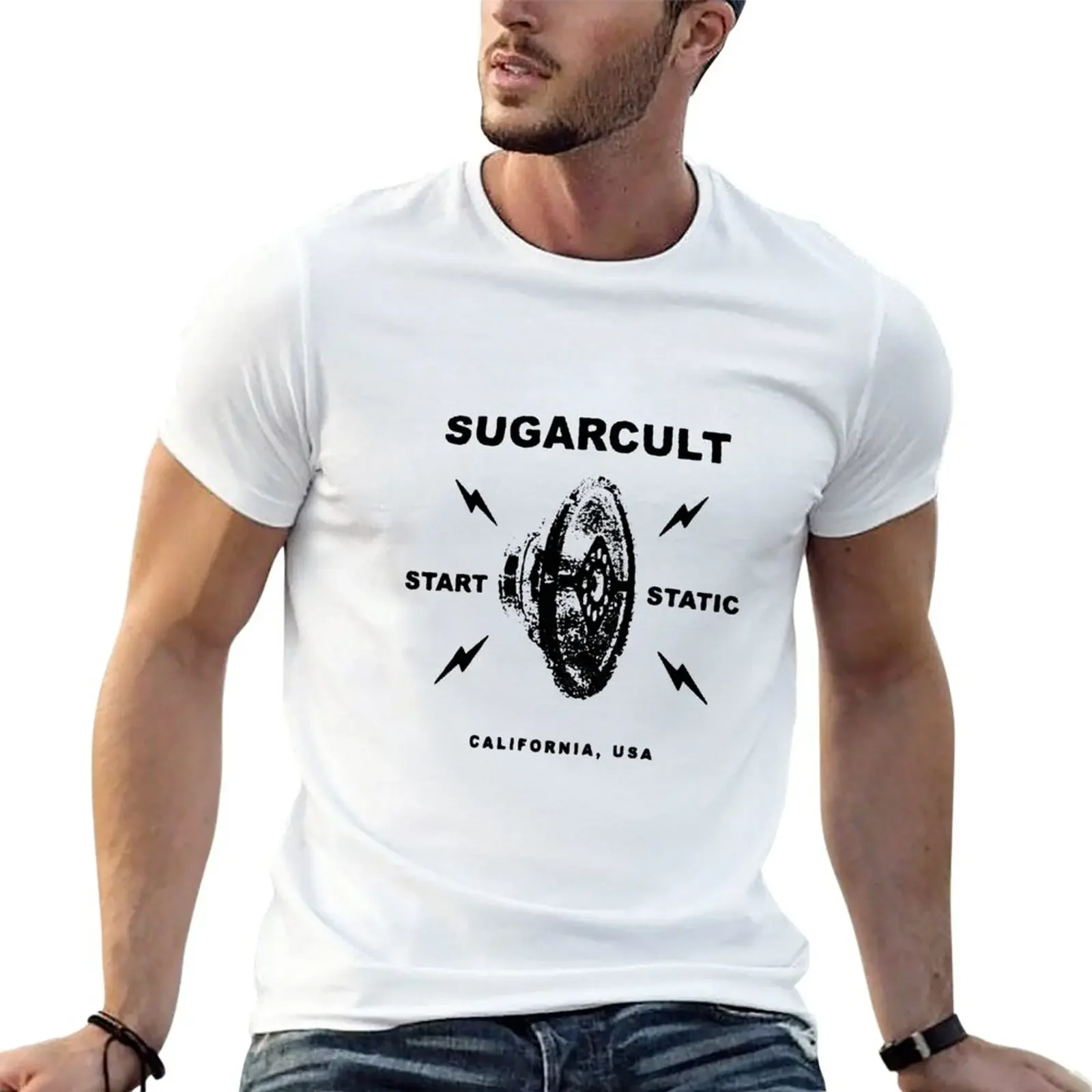 Summer clothes Oversized mens funny New SUGARCULT T-Shirt blank t shirts aesthetic clothes harajuku graphic men clothing style