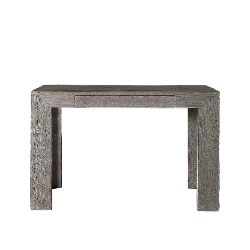 

Italian light luxury solid wood desk, American furniture Nordic simple table, American rural retro desk
