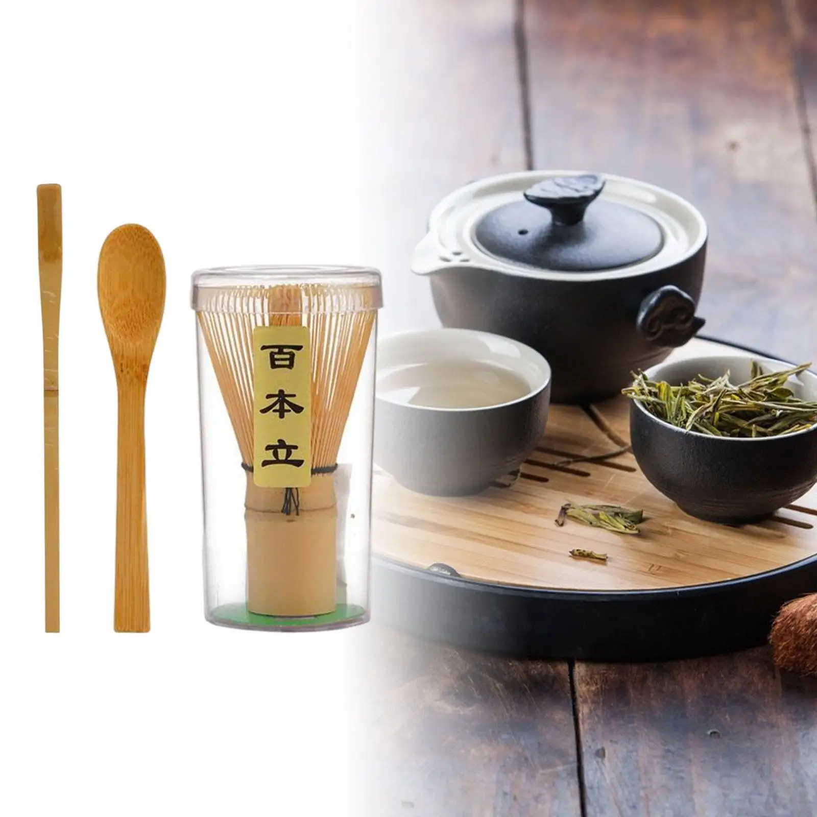 Traditional Matcha Whisk Set Handcrafted Starter Kit Utensil for Authentic Ceremonial Tea Japanese Style Multifunction Handmade - view 5