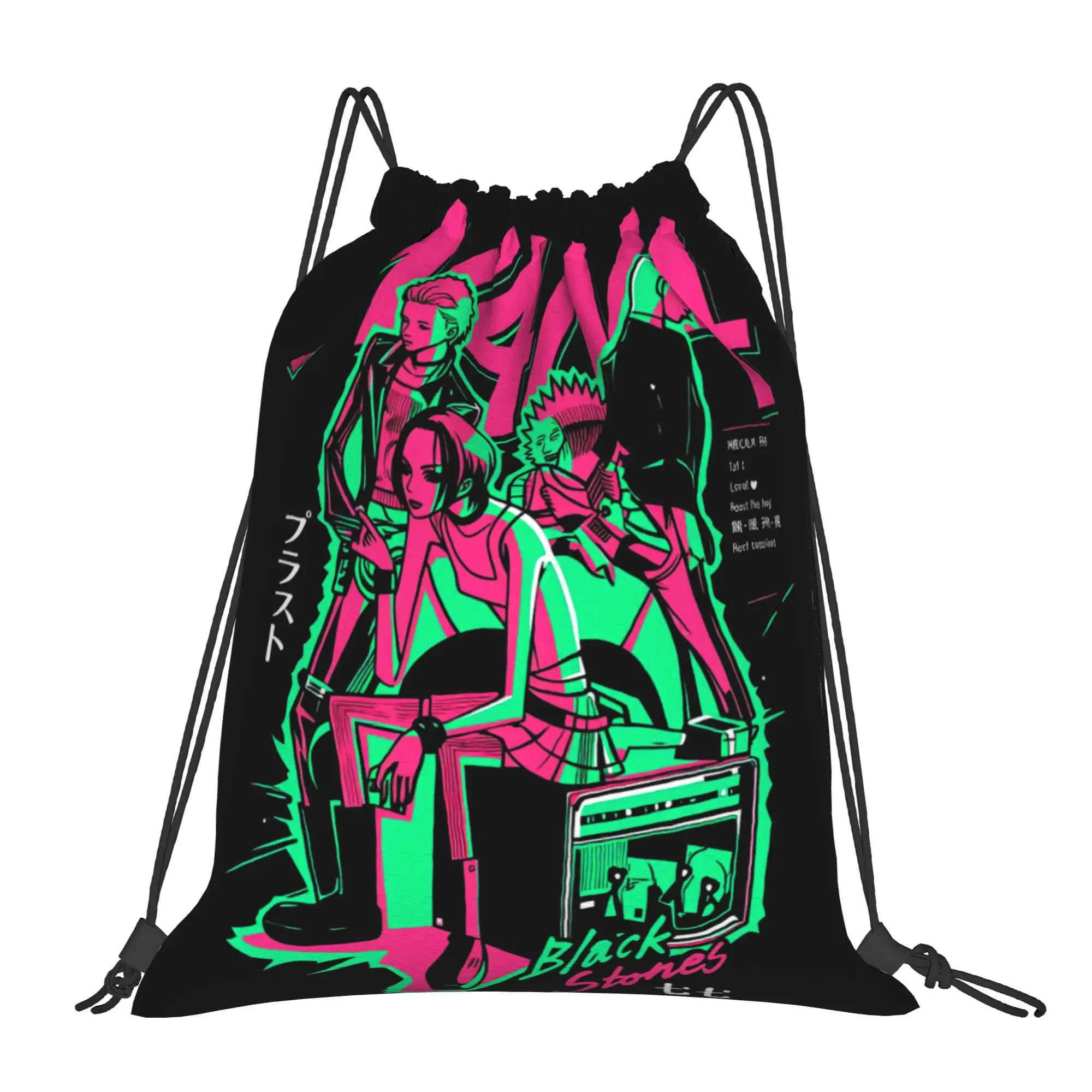 Anime Nana Osaki Drawstring Bag  Funny Outdoor Beach Backpack For Couple Waterproof Sackpack String Bags