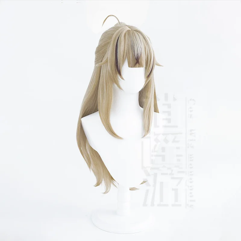 Game Genshin Impact Kirara Cosplay Wig 80CM White Brown Heat-resistant Synthetic Hair Halloween Party Anime Cosplay Wigs+wig Cap