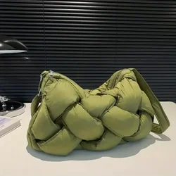 Municipal Woven Shoulder Handbags For Women Fluffy Down Purse Women's Hobo Bag Tote Bag Designer Handbag Messenger Bag