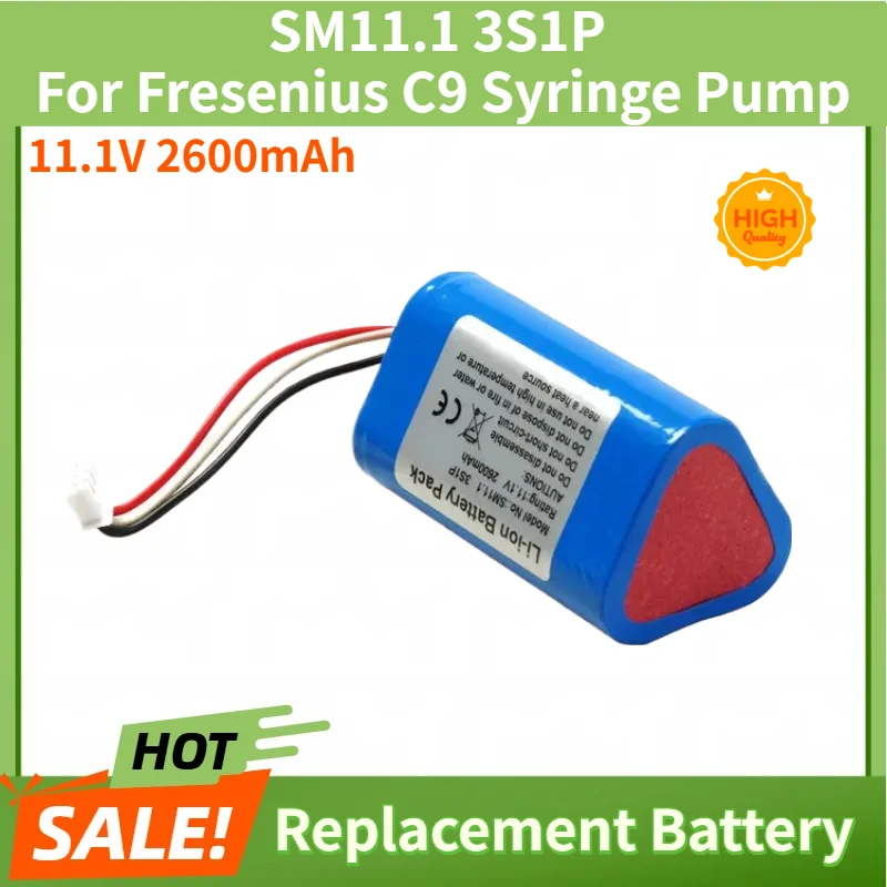 SM11.1 3S1P High Quality Battery 11.1V 2600mAh for Fresenius C9 Syringe Pump Replacement Battery
