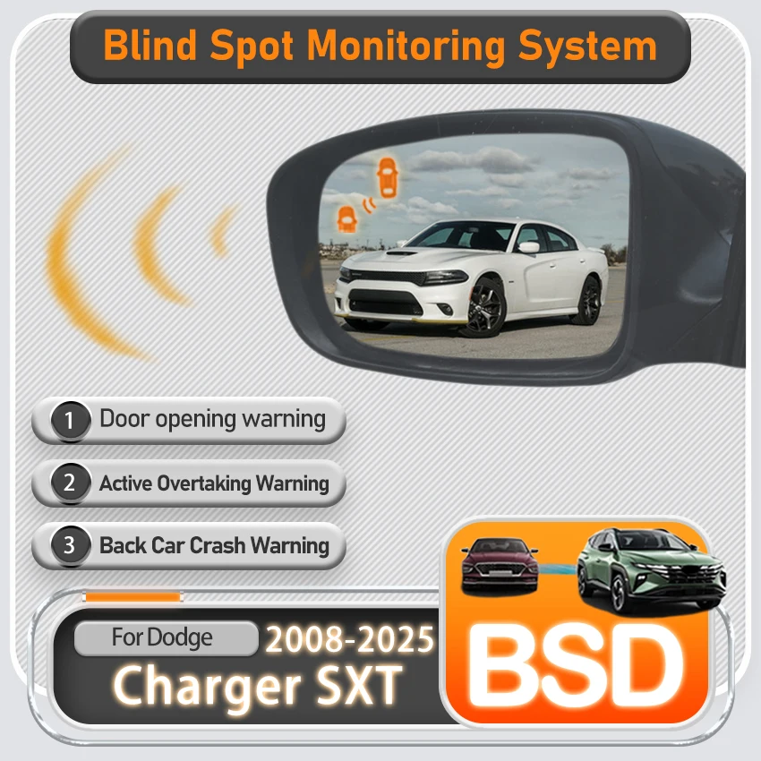 Car Lane Change Assist Blind Spot Detection System BSD BSM BSA For Dodge Charger SXT 2008~2015 2016 2017 2018 2019 2020 2025