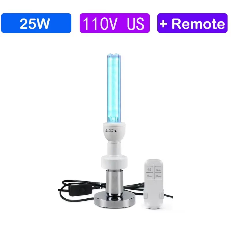 pop-25w-uvc-germicidal-lamp-with-or-without-ozone-for-home-disinfection-with-remote-for-sterilization-uv-lamp