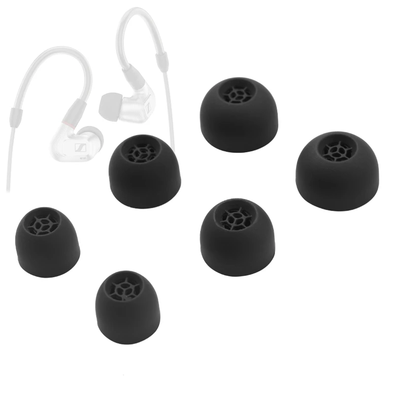 6Pcs Silicone Ear Tips for Sennheiser IE900 IE80S HIFI Eartips for IE600 IE300 Earphone Tips With Filter Screen Soft Earplugs