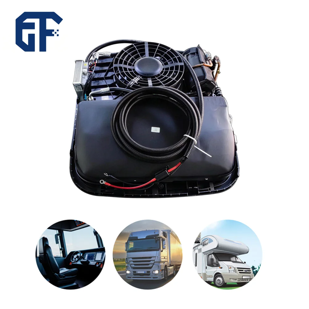 12/24V DC Roof Top Parking Air Conditioner 1900W Cooling GMCC Inverter Compressor Brushless Motor Fan Truck RV Camper Van
