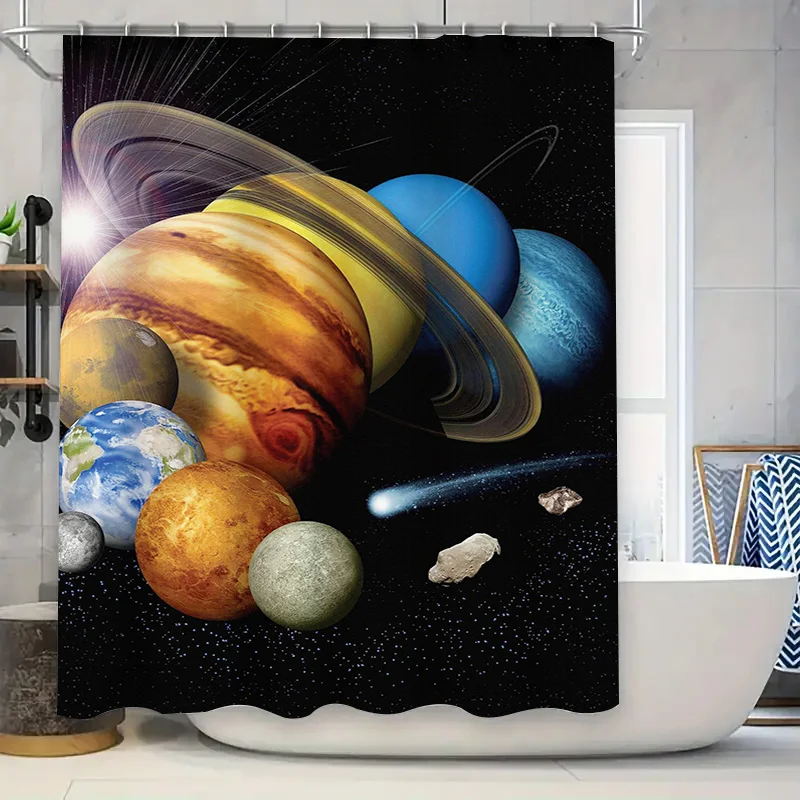 

Modern Bathroom Decor: Luxury Marble Pattern Shower Curtain with Silver Grommets for Tub Bathtub Black White Striped Waterproof